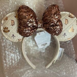 Disneyland 70th Anniversary Gold CastleMinnie Mouse Ear Headband for Adults